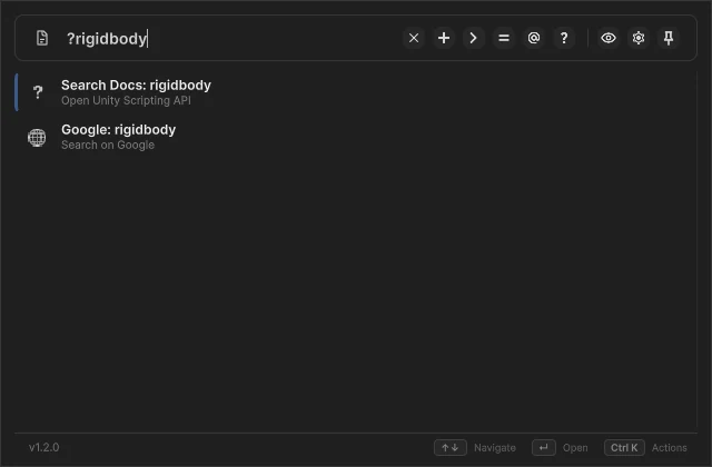 Documentation search mode