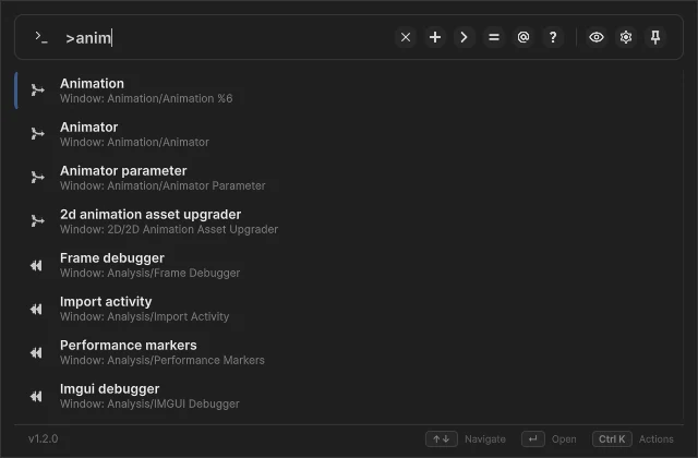Editor commands mode